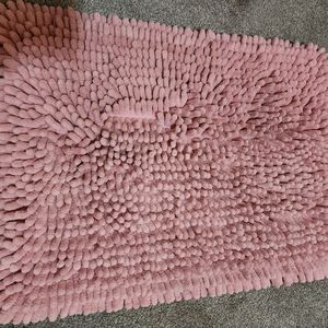 Pink bathroom rug